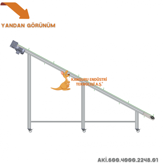 Inclined Conveyor 600x4000x2248 mm