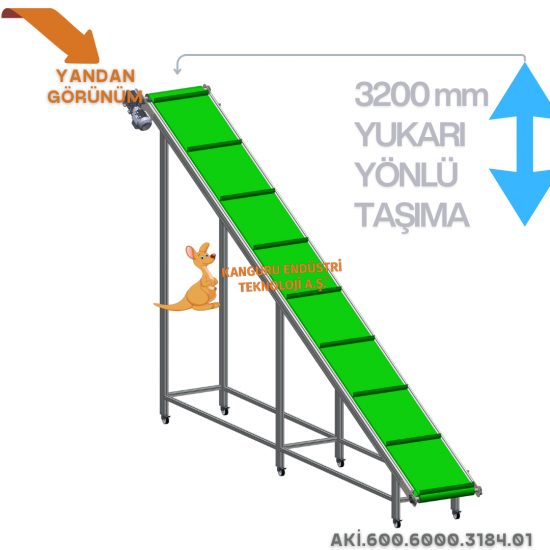 Inclined Conveyor 600x6000x3184 mm