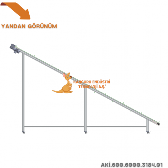 Inclined Conveyor 600x6000x3184 mm