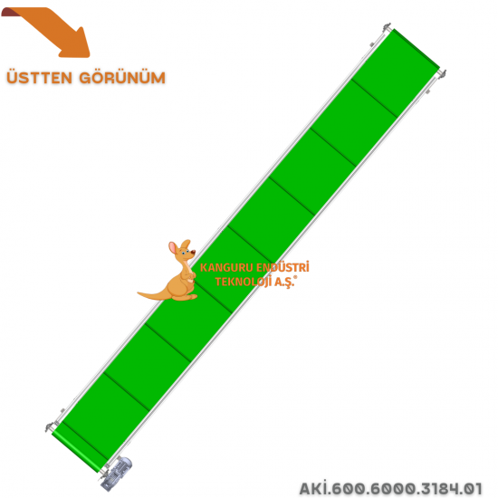 Inclined Conveyor 600x6000x3184 mm