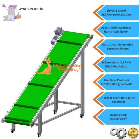 Inclined Conveyor 700x3000x1780 mm