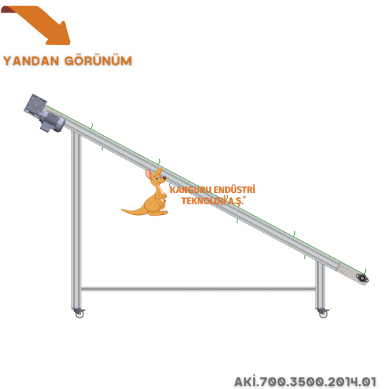 Inclined Conveyor 700x3500x2014 mm