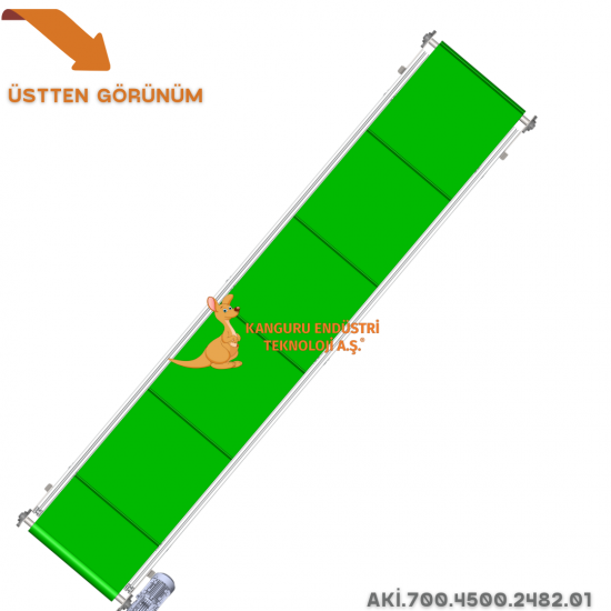 Inclined Conveyor 700x4500x2482 mm