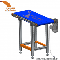 400x1000x800 mm Gıdaya Uygun Mavi Bantlı Konveyör