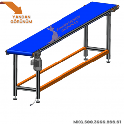 500x1000x800 mm Gıdaya Uygun Mavi Bantlı Konveyör
