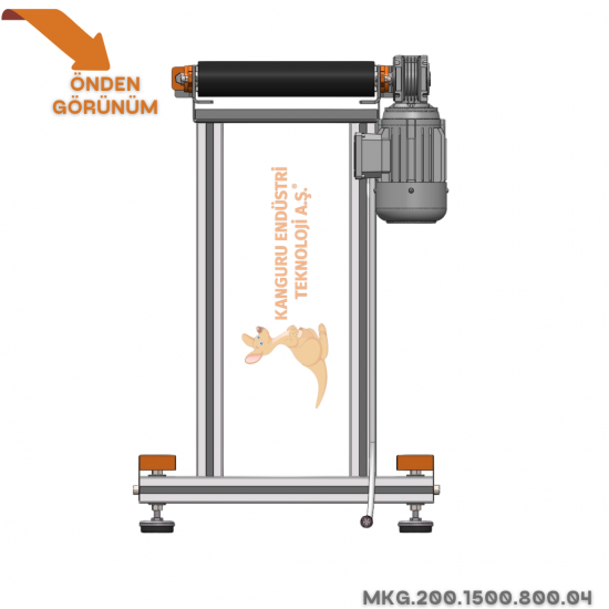 200x1500x800 mm Food-Grade White Belt Conveyor