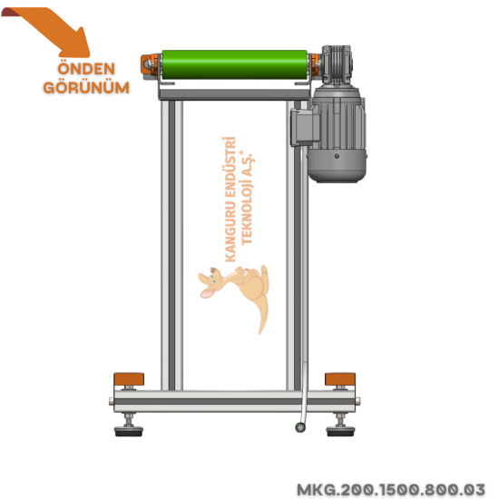 200x1500x800 mm Food-Grade White Belt Conveyor