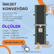 400x1500x800 mm Siyah Bantlı İnkjet Konveyörü (Sanayi)