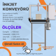 400x1500x800 mm Siyah Bantlı İnkjet Konveyörü (Sanayi)