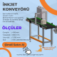 400x1500x800 mm Siyah Bantlı İnkjet Konveyörü (Sanayi)