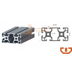 40x80 Ağır Sigma Profil K8