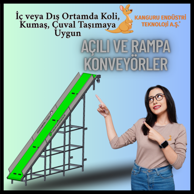 Açılı (Rampa) Konveyörler