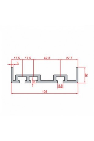 25x105 Konveyör Profili
