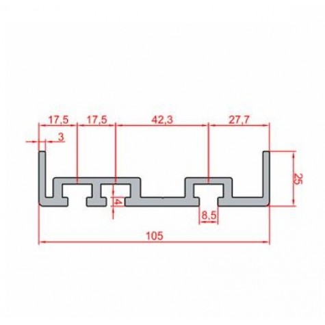 25x105 Konveyör Profili