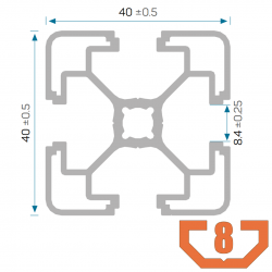 40x40 Süper Light Sigma Profil K8