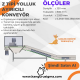 320.2550.800 mm Z Tipi Yeşil PVC Bantlı Konveyör Yolluk Ayırıcılı
